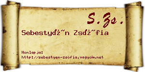 Sebestyén Zsófia névjegykártya
